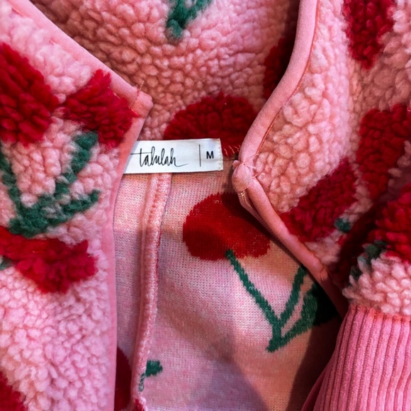 Floral Pink Sherpa Jacket - Picture 2 of 2